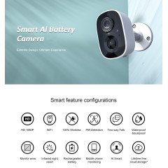 1080P Smart AI battery camera